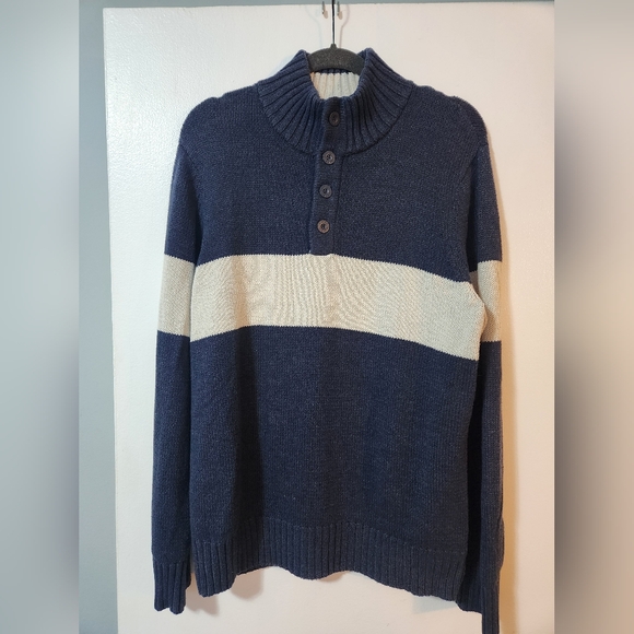 Denver Hayes Quarter-Button Knit Sweater - Picture 2 of 5